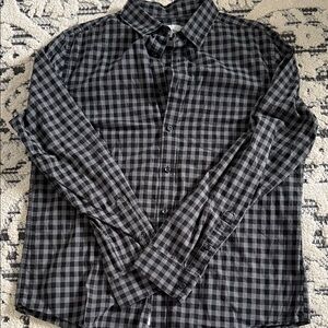 Goodfellow & Co Black and Gray Plaid Shirt